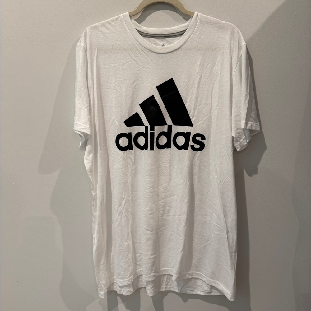 Adidas Women's Black and White Logo Tee